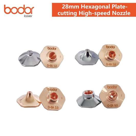Bodor Original 28mm Hexagonal Plate-cutting High-speed Nozzle